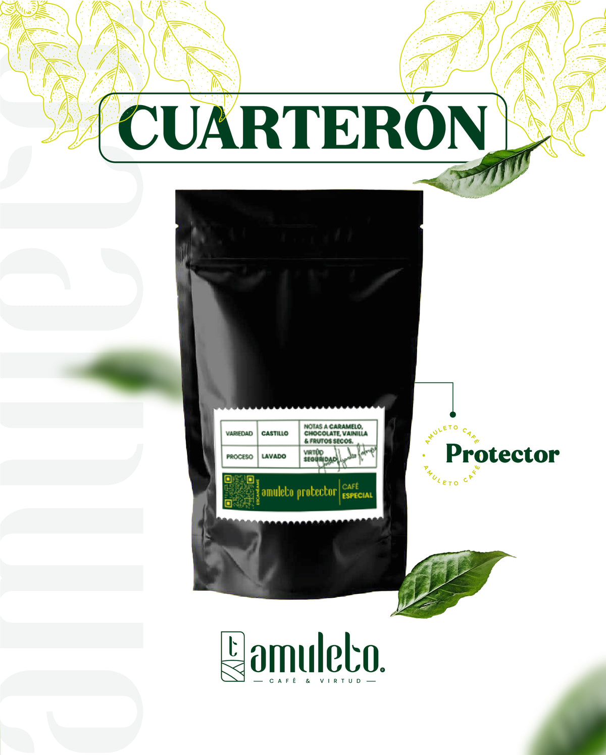 Cuarterón Amuleto Protector – Amuleto Café & Virtud