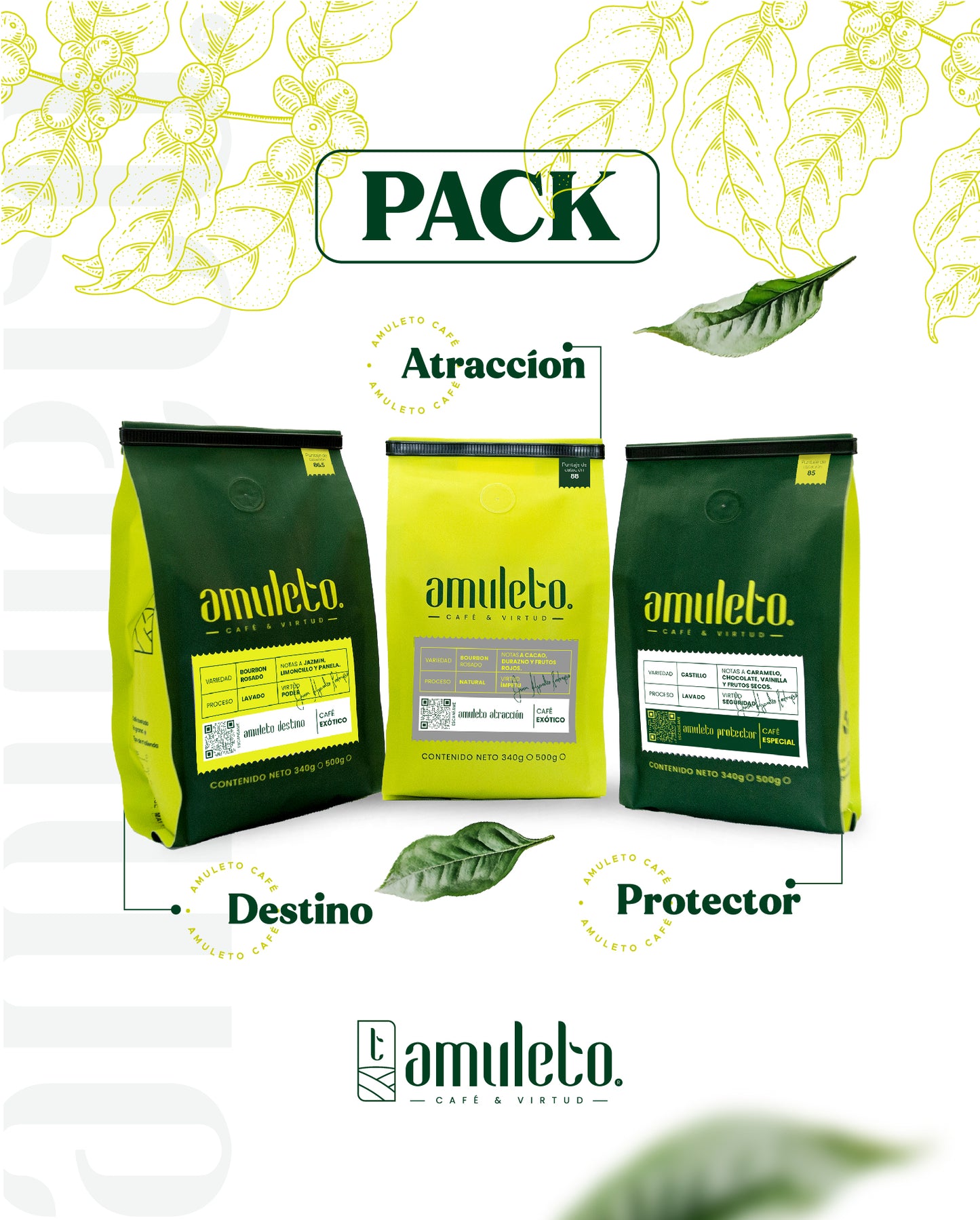 Pack Amuleto 5% Descuento - Protector, Destino & Atracción